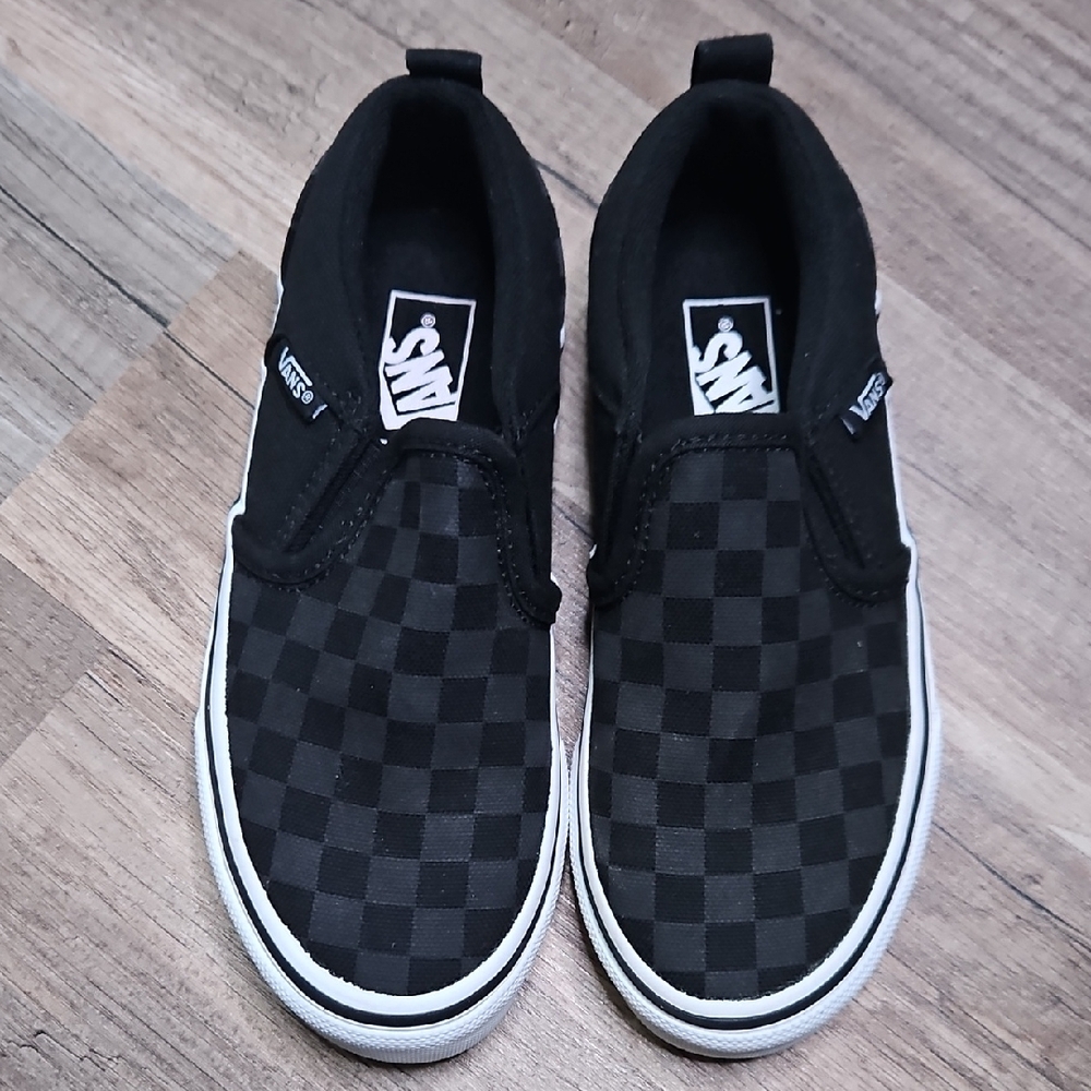 Limited Edition Vans Asher Black Checkered Slip-Ons